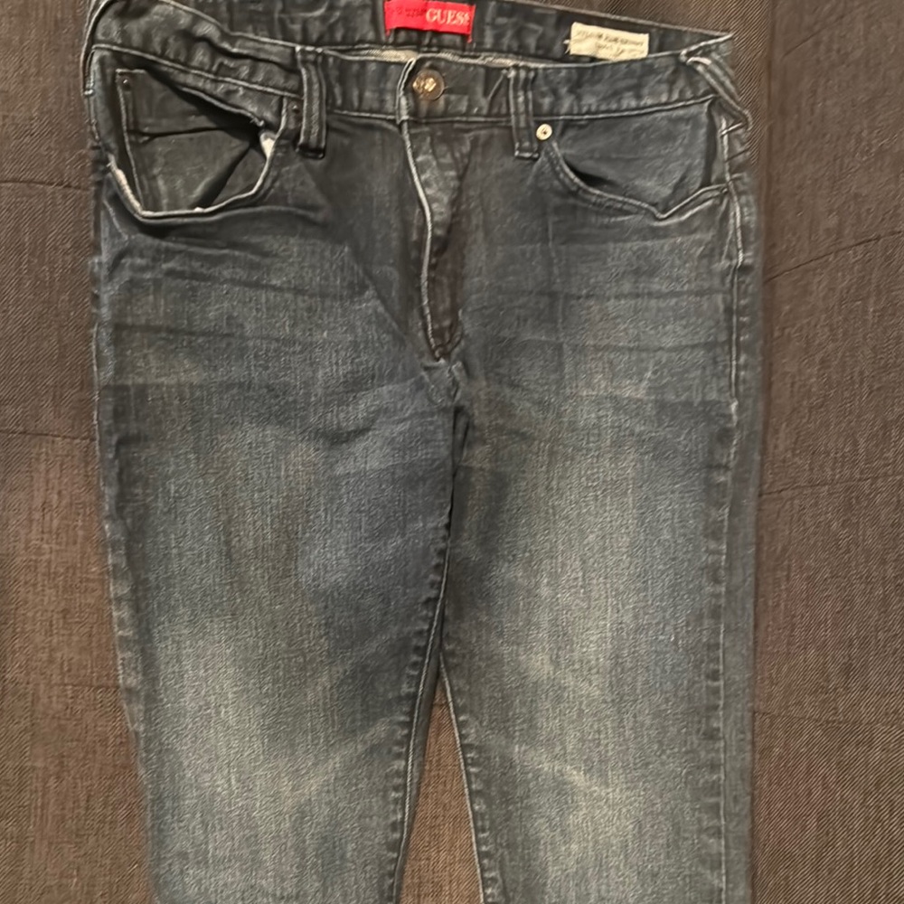 Guess Blue Skinny Jeans Distressed Style
